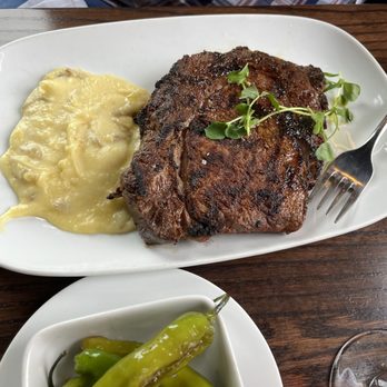 Gibbet Hill Grill - Bone-in Rib Eye 51 With mashed & shishito peppers - New American Near Me - Groton, Massachusetts Gibbet Hill Grill - Bone-in Rib Eye 51 With mashed & shishito peppers - New American Near Me - Groton, Massachusetts