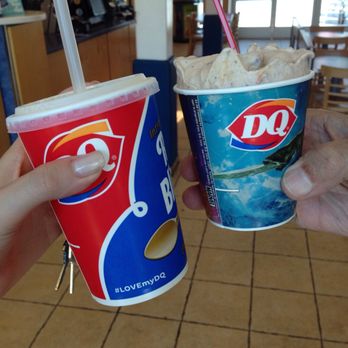 Dairy Queen / Orange Julius - Original Orange Julius (left)  Peanut butter cups, Recess Pieces and Butterfinger Blizzard (right) - Fast Food Near Me - Colton, California