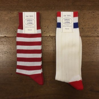Quercioli & Lucherini - Stripes socks from Florence - Lingerie Near Me - Florence, FI