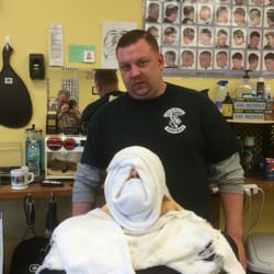 The Lexington Academy of Barbering - Hot towel shave in progress! CLEAN & SMOOTH!
