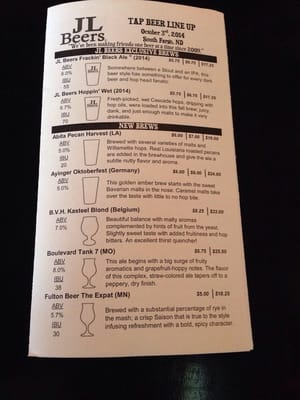 Menu photo 7 JL Beers Fargo, ND
