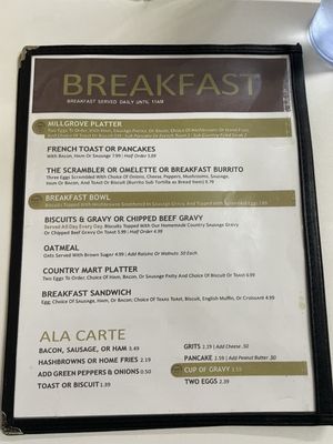 Menu photo 2 Millgrove Diner Quincy, IN Menu photo 2 Millgrove Diner Quincy, IN