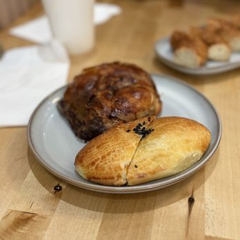 Cafe 34 - Açma (chocolate) and Poğaça (olive), Simit (sesame bagel) à la carte - Mediterranean Near Me - Burlingame, California Cafe 34 - Açma (chocolate) and Poğaça (olive), Simit (sesame bagel) à la carte - Mediterranean Near Me - Burlingame, California