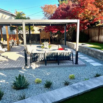 Emerald City Landscaping - a patio with a pergolated area - Landscaping Near Me - Santa Cruz, California Emerald City Landscaping - a patio with a pergolated area - Landscaping Near Me - Santa Cruz, California