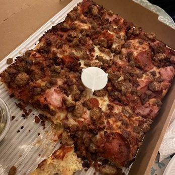 Jet's Pizza - All Meaty 4 Corner Pizza®. Kinda burnt which made it dry so a tad disappointed. - Pizza Near Me - Naperville, Illinois Jet's Pizza - All Meaty 4 Corner Pizza®. Kinda burnt which made it dry so a tad disappointed. - Pizza Near Me - Naperville, Illinois