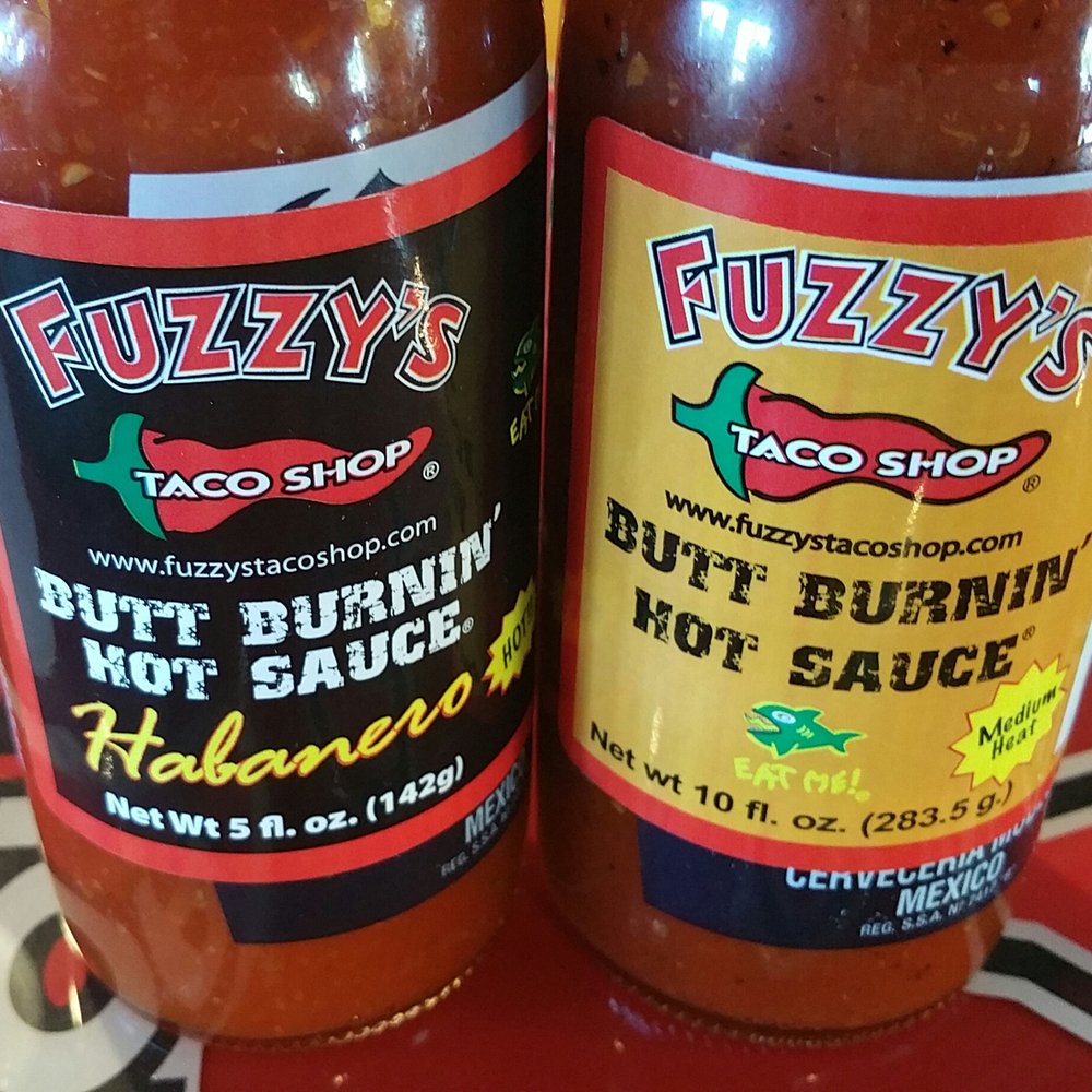 Fuzzy's Taco Shop - The only two hot sauces available. Odd for a taco shop to only offer two. - Mexican Near Me - Sarasota, Florida Fuzzy's Taco Shop - The only two hot sauces available. Odd for a taco shop to only offer two. - Mexican Near Me - Sarasota, Florida