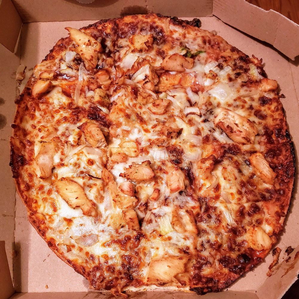 Domino's Pizza - Chicken and Onion Two-Topping Pizza with BBQ Sauce from Domino's Adrian - Pizza Near Me - Adrian, Michigan