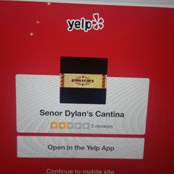 Senor Dylan's Cantina - Senor Dylan's Cantina Yelp Listing With 3 Reviews With 2 Negatives From Competitors. Yelp Needs To Take Down Fake Reviews!