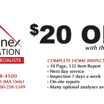 Homeinex - Coupon for home inspection - Home Inspectors Near Me - Charlton, Massachusetts