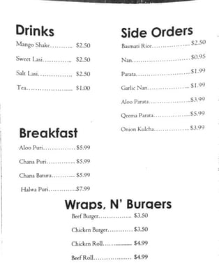Menu photo 7 Shalamar Restaurant Webster, TX