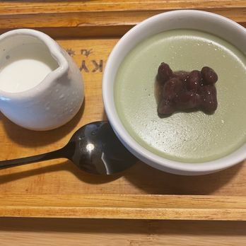 Kyuramen x TBaar - Duluth - Matcha pudding with red bean - Ramen Near Me - Duluth, Georgia Kyuramen x TBaar - Duluth - Matcha pudding with red bean - Ramen Near Me - Duluth, Georgia