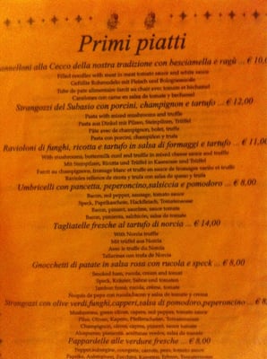 Menu photo 1 Da Cecco Assisi, PG