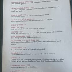 3M S Sand Bar & Restaurant - Menu Appetizers