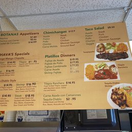 menu and prices