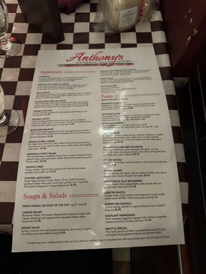 Menu photo 6 Anthony's Authentic Italian Cuisine Providence, RI