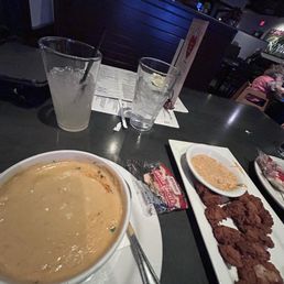 She crab soup and gator bites She crab soup and gator bites