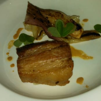 Sierra Mar - Crispy pork belly. - New American Near Me - Big Sur, California Sierra Mar - Crispy pork belly. - New American Near Me - Big Sur, California