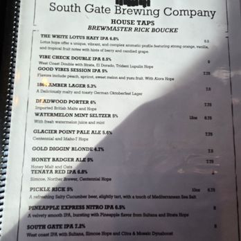 South Gate Brewing Company - Beer menu - American Near Me - Oakhurst, California South Gate Brewing Company - Beer menu - American Near Me - Oakhurst, California
