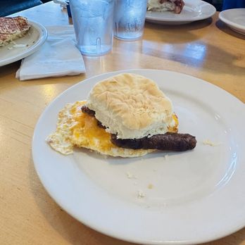 Lucas Coney Island - Egg sandwich with sausage and buttermilk biscuit - Diners Near Me - South Lyon, Michigan