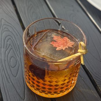 Lovecraft - Maple Old Fashioned - very well balanced. Not too sweet, alcohol-soaked cherry and edible maple leaf are a thoughtful touch. - Beer Bar Near Me - Phoenix, Arizona Lovecraft - Maple Old Fashioned - very well balanced. Not too sweet, alcohol-soaked cherry and edible maple leaf are a thoughtful touch. - Beer Bar Near Me - Phoenix, Arizona