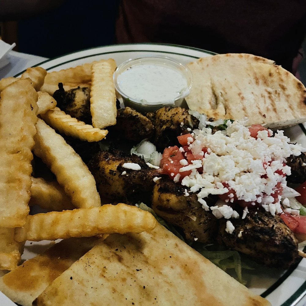 Olympia Cafe - Chicken Kabob Dinner - Greek Near Me - Savannah, Georgia Olympia Cafe - Chicken Kabob Dinner - Greek Near Me - Savannah, Georgia