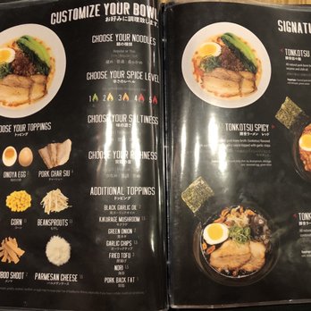Onoya Ramen - Menu again - Ramen Near Me - Honolulu, Hawaii