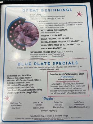 Menu photo 7 Peak City Diner Apex, NC