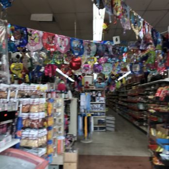 Double Discount Store - Unfortunately that's a horrible picture but I was trying to show you how many options of balloons they have - Discount Store Near Me - Santa Ana, California