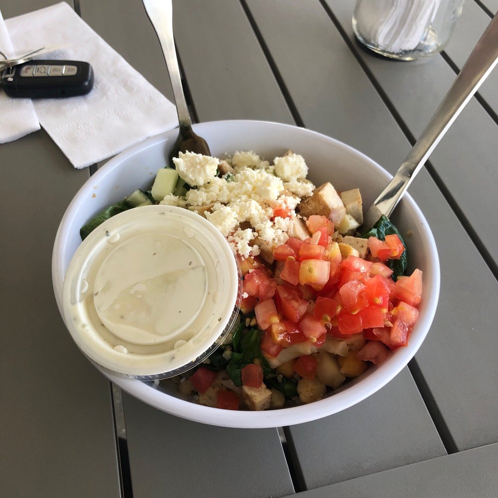 SoFresh - Lunch! Greek bowl with tofu & cauliflower - New American Near Me - Tampa, Florida SoFresh - Lunch! Greek bowl with tofu & cauliflower - New American Near Me - Tampa, Florida