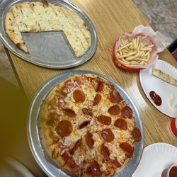 Denoia's Pizzeria - Personal pan and cheese sticks! French fries!