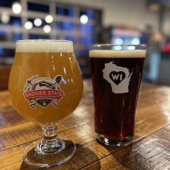 Badger State Brewing - a glass of beer and a glass of beer - Breweries Near Me - Green Bay, Wisconsin