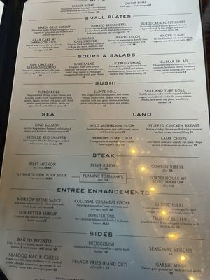 Menu photo 7 Morrow Steak New Orleans, LA