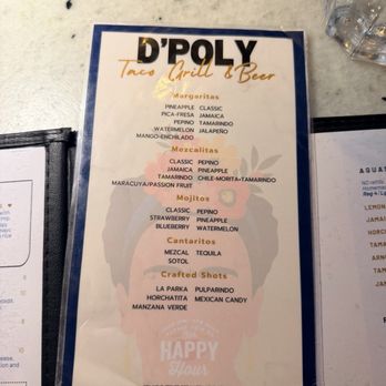 D'Poly Taco Grill & Beer - Menu as of 7/7/26 - Mexican Near Me - El Centro, California
