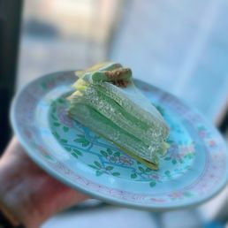 Pandan Coconut Mille Crepe Cake