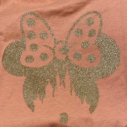 Newark Tees Printing - One of the shirts I ordered in Coral with gold, glitter vinyl.