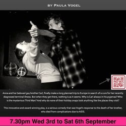 The Harbour Playhouse - The Baltimore Waltz an award winning play by Paula Vogel runs from 3-6th Sept at 19.30. Tkts at www.actingout.ticketleap.com