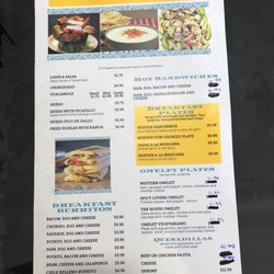 La Esmeralda - Breakfast Menu