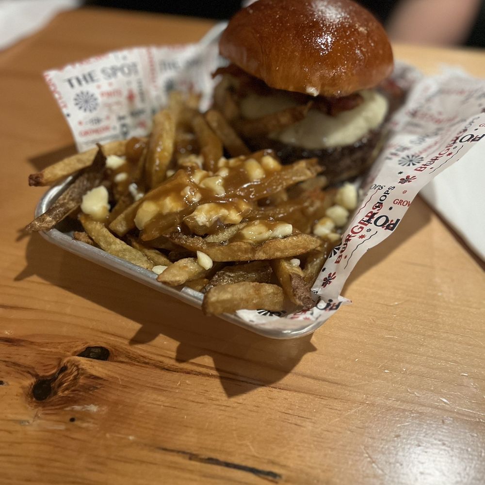 Syracuse Hops Spot - The Derby Burger with Classique Poutine - American Near Me - Syracuse, New York
