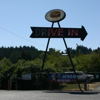 K-R Drive Inn - a sign for drive in - Burgers Near Me - Oakland, Oregon K-R Drive Inn - a sign for drive in - Burgers Near Me - Oakland, Oregon