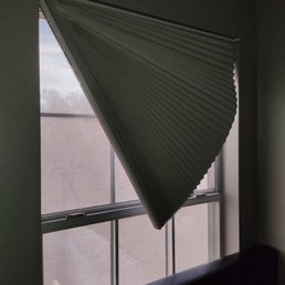 The string broke so the blind will always look like this.  Throwing it in the trash.