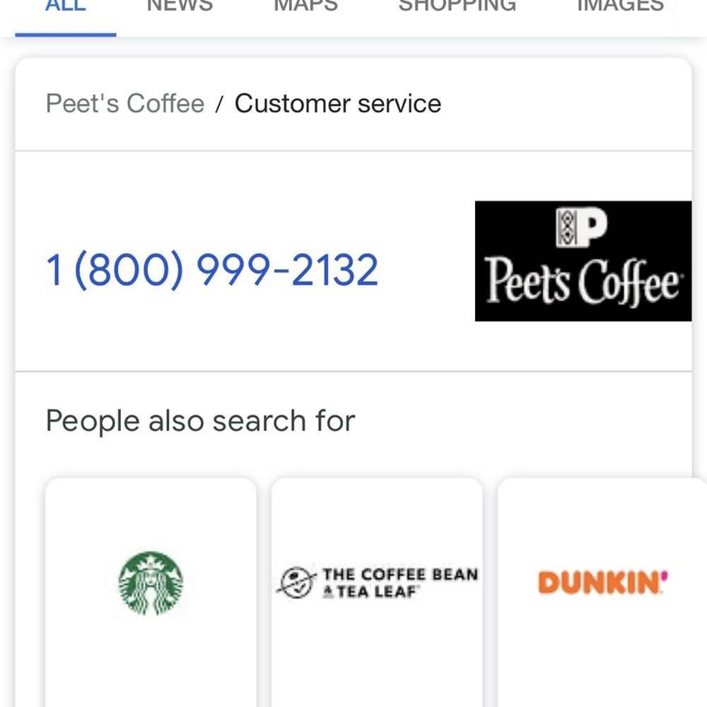 Peet's Coffee - Call this number to file complaints - Coffee & Tea Near Me - San Francisco, California Peet's Coffee - Call this number to file complaints - Coffee & Tea Near Me - San Francisco, California