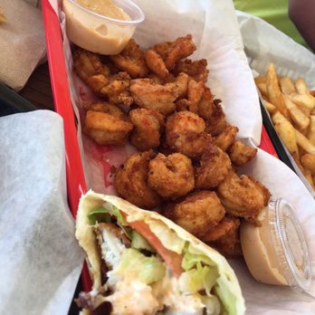 J & K Seafood Shack - Delish and good prices. Grouper wrap and 1 pound of fried shrimp - Seafood Near Me - Largo, Florida J & K Seafood Shack - Delish and good prices. Grouper wrap and 1 pound of fried shrimp - Seafood Near Me - Largo, Florida