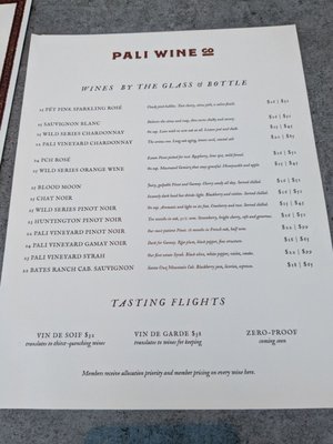 Menu photo 3 Pali Wine Co San Diego, CA