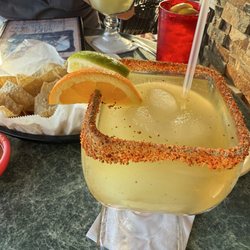 El Jimador Mexican Grill - Jumbo Gold margarita (ask for half & half frozen/on the rocks)
