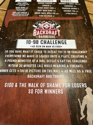 Menu photo 5 Backdraft Barbeque Roswell, NM