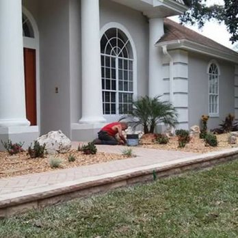 All Tree Services and Landscaping - Nice makeover with complete landscape stone, pavers and border stones and plants and new front lawn..nice elegant look - Tree Services Near Me - Leesburg, Florida All Tree Services and Landscaping - Nice makeover with complete landscape stone, pavers and border stones and plants and new front lawn..nice elegant look - Tree Services Near Me - Leesburg, Florida