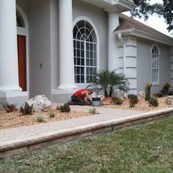 All Tree Services and Landscaping - Nice makeover with complete landscape stone, pavers and border stones and plants and new front lawn..nice elegant look