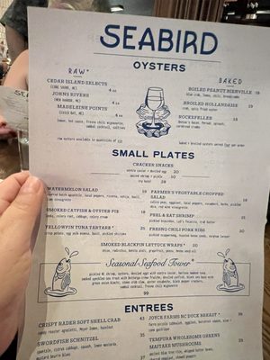 Menu photo 8 Seabird Wilmington, NC