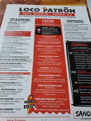 Menu photo 8 Loco Patron Tempe, AZ