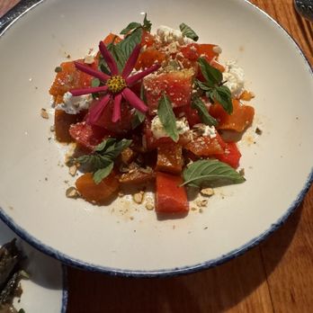 Sylvan Table - Watermelon and beet salad with cheese and mint - New American Near Me - Sylvan Lake, Michigan Sylvan Table - Watermelon and beet salad with cheese and mint - New American Near Me - Sylvan Lake, Michigan